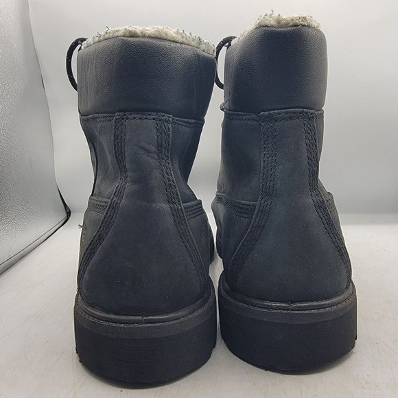 Timberland Premium Mens 12 Black 6 In Warm Lined Nubuck Waterproof Boots A2957 - Picture 6 of 13
